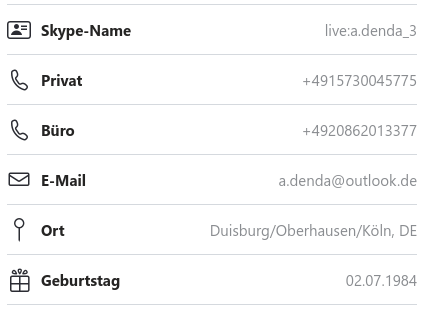 Skype Kontaktdetails