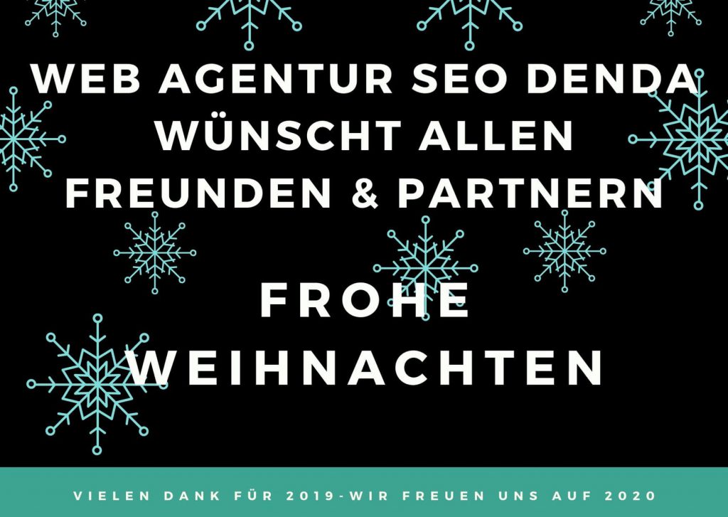 Web Agentur SEO DENDA wünscht allen Freunden und Partnern frohe Weihnachten!